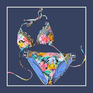 La Blanca Floral Tribal Bikini—XL/14